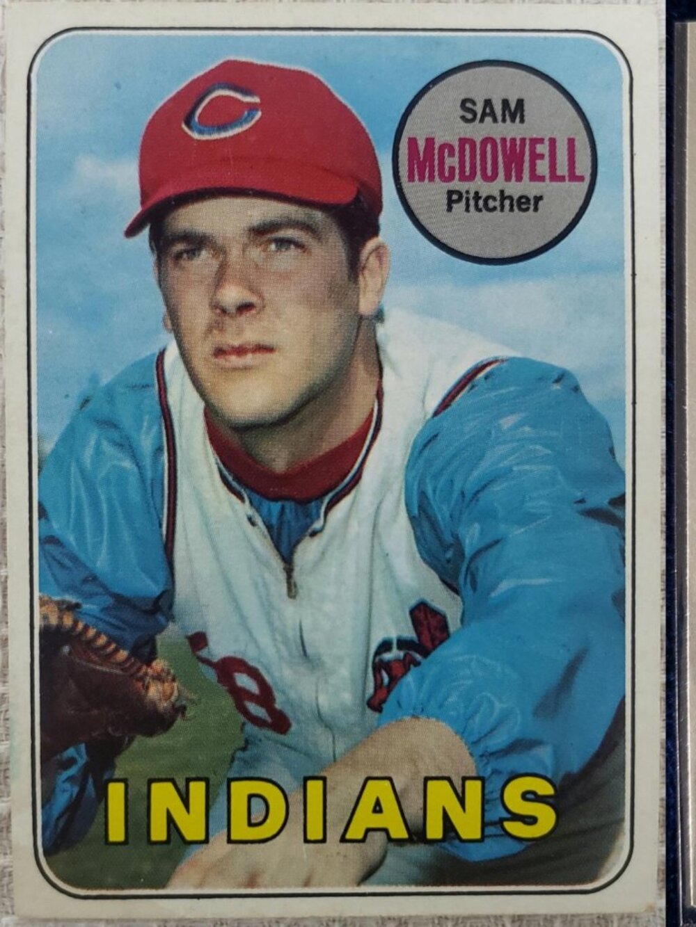 LOT OF 2 1969 & 1989 TOPPS & PACIFIC SAM MCDOWELL CLEVELAND INDIANS #220 & #155